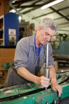 Factory floor worker Stock Photos