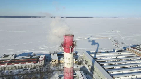 Factory flue pipe Video stock 151218499