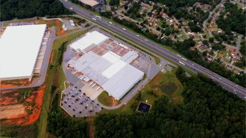 Factory, Food Distribution, Interstate, and Storage Facility Stock Footage 140403271