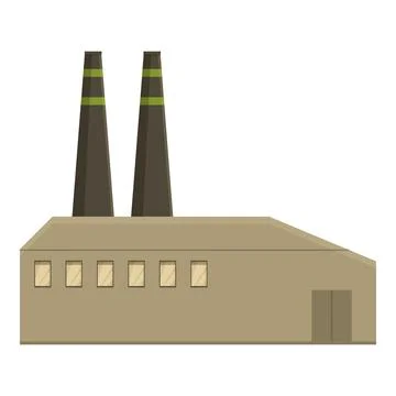 Factory fuel icon cartoon vector. Eco bio gas Ilustración de archivo