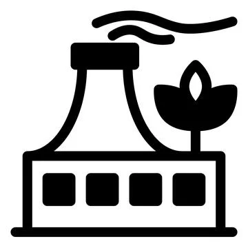 Factory glyph icon vector illustration isolated on white background Stock Illustration