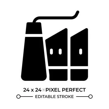 Factory glyph ui icon Stockillustratie