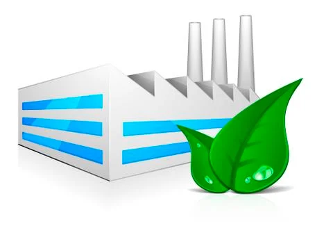 Factory green leafs Stock Illustration