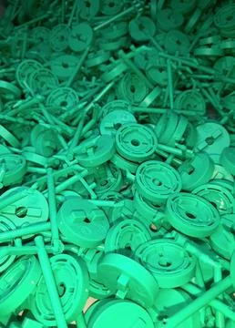 Factory-green-plastic-texture-03 Stock Photos