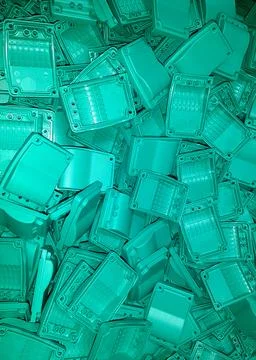 Factory-green-plastic-texture-06 Stock Photos