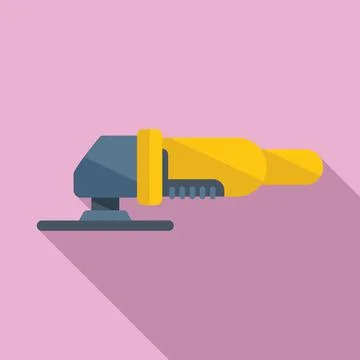 Factory grinding machine icon flat vector. Grinder tool Stock Illustration