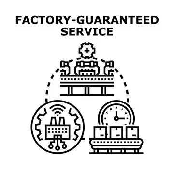 Factory guaranteed service concept vector illustration Stock Illustration