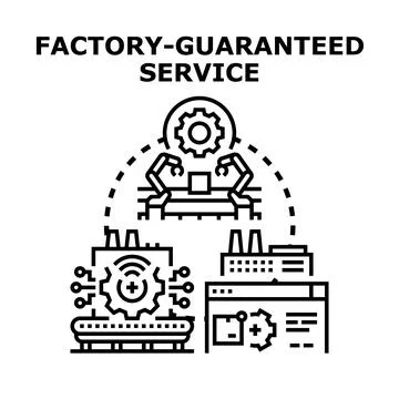 Factory guaranteed service providing quality production optimization Stock Illustration