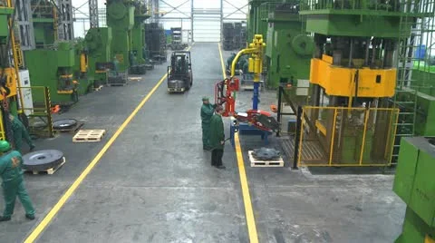 Factory hall:production of wheels 1 Stock-Footage 22107721