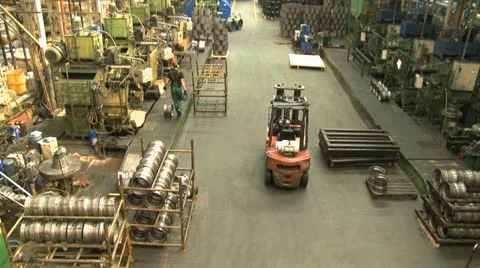 Factory hall:production of wheels 3 Vídeo Stock 22107895