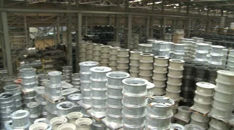 Factory hall:production of wheels 5 Stock Footage 22107831