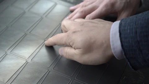 Factory. Hands in rubber gloves. Stock Footage 128957441