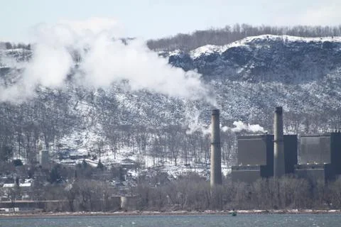 Factory on the Hudson Stock Photos