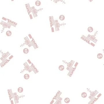 Factory hydrogen glyph seamless pattern イラスト素材