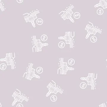 Factory hydrogen line seamless pattern Illustrazione stock