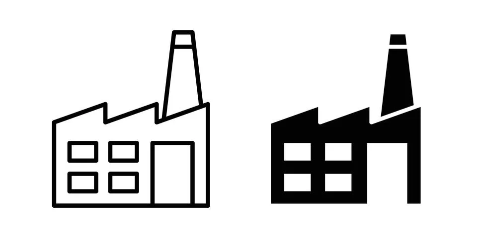 Factory icon concept. best for web design Illustrazione stock