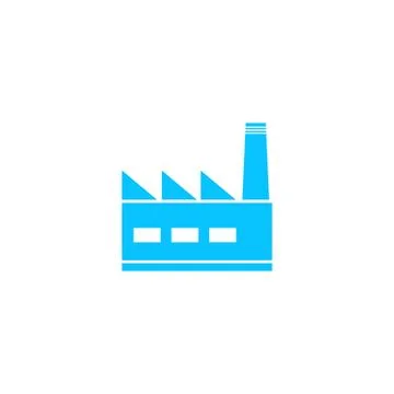 Factory icon flat Stock Illustration