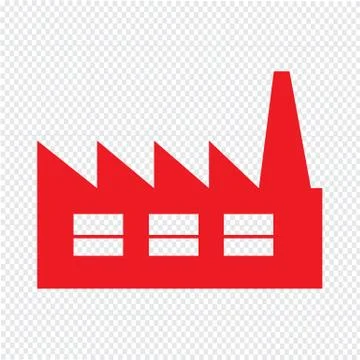 Factory icon Illustration design Stock Illustration