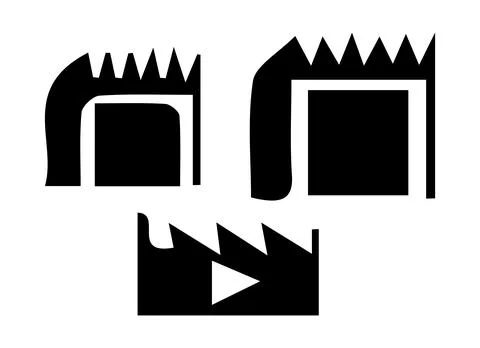 Factory Icon Industrial Building Vector Stock Illustration