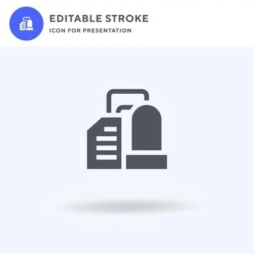 Factory icon vector, filled flat sign, solid pictogram isolated on white, log Stock Illustration