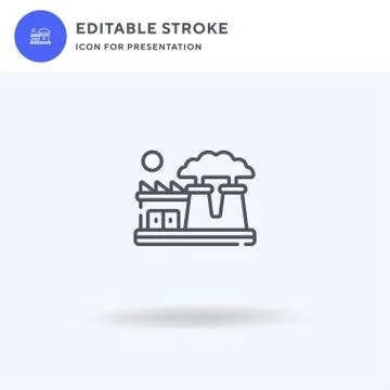 Factory icon vector, filled flat sign, solid pictogram isolated on white, logo Stock Illustration