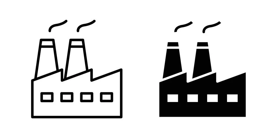 Factory icon for web projects Stock Illustration
