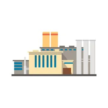 Factory illustration design elements. flat icon Stock Illustration