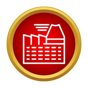 Factory industrial building generating smoke icon Ilustración de archivo