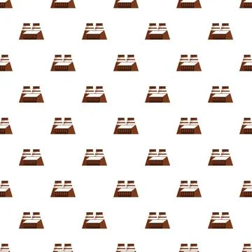 Factory industrial complex pattern seamless background Illustrazione stock