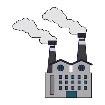 Factory industry building isolated Ilustración de archivo