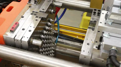 Factory Injection Mold - 2 Shots Stock Footage 38014013