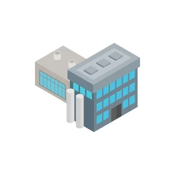 Factory isometric 3d icon Illustrazione stock