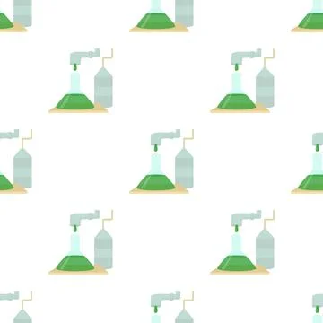 Factory lab pattern seamless vector Illustrazione stock