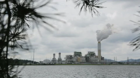 Factory on Lake Dolly right Stock Footage 41553313