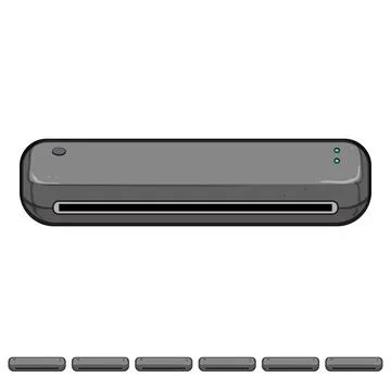 Factory laminator machine cartoon vector graphic Illustrazione stock