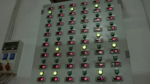 Factory large control panel for high quality machinery Video stock 101937767