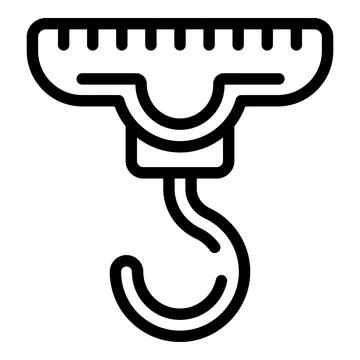Factory line hook icon outline vector. Worker process Stock Illustration