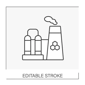 Factory line icon Illustrazione stock