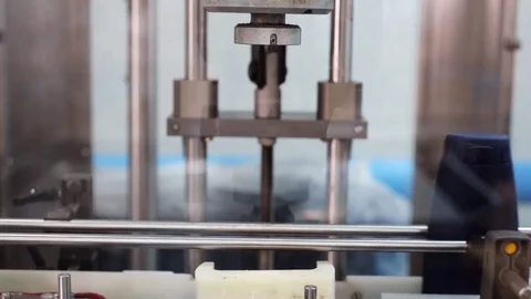 Factory Line Of Plastic Bottles Products Video stock 70632331