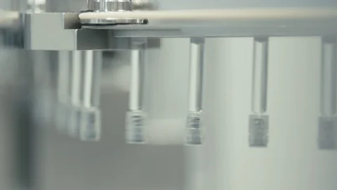 Factory liquid glass pipes Stock Footage 121663680