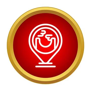 Factory location map pin industrial icon design Illustrazione stock