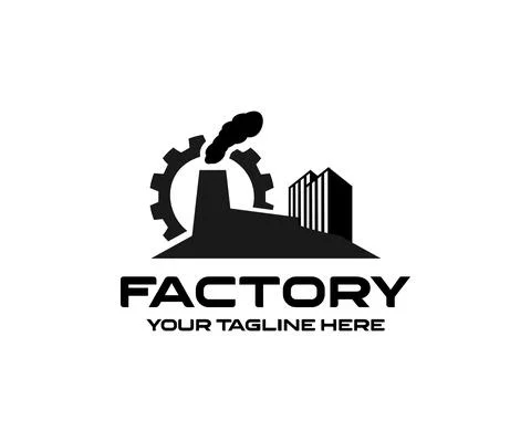 Factory logo design Stock Illustration