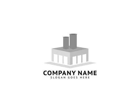 Factory logo vector icon illustration Stock Illustration