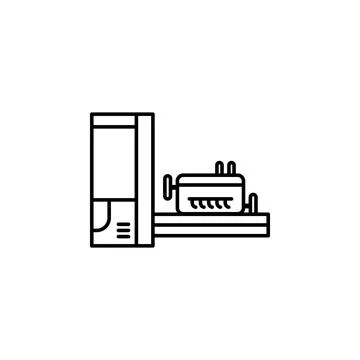 Factory, machine, boxes icon. Element of production icon for mobile concept and Illustrazione stock