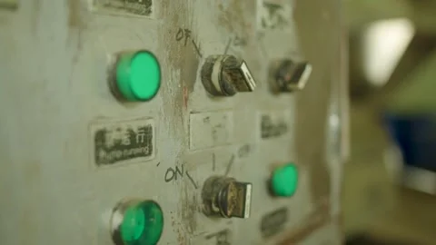 Factory machine control panel Stock Footage 214273722