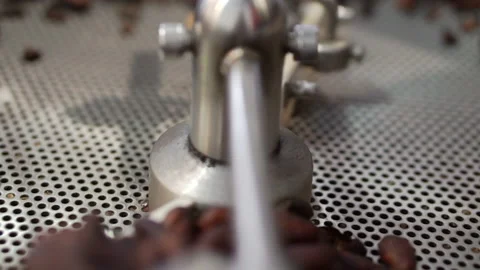 The factory machine mixes the coffee beans. Stock Footage 165450360