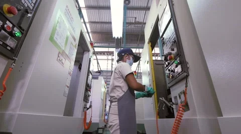 Factory machine Operator-Technician 2 Video stock 51357297