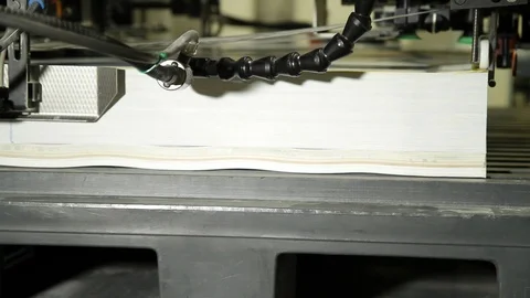 Factory Machine Separates paper sheets Video stock 104099993