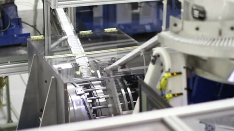 Factory Machinery and Conveyor Stock-Footage 38014456