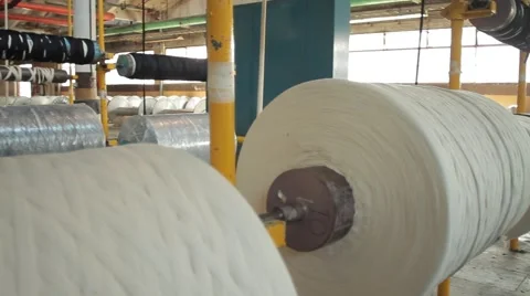Factory machines, industrial thread rolls Video stock 61765479